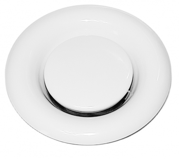 Рамка вентиляційна витяжна (анемостат) EV 100 мм метал білий 