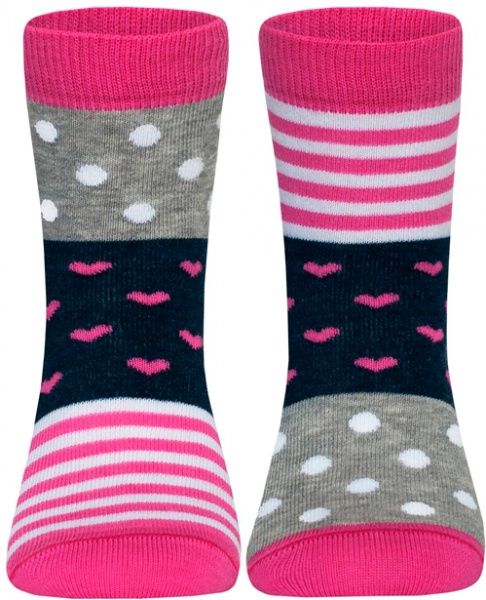 Носки детские Conte-Kids Tip-Top Веселые ножки 282 17С-10СП р.18 серый с розовым 