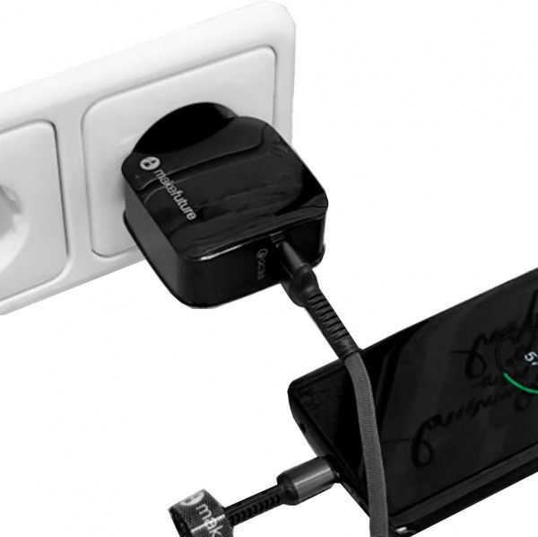 Сетевое зарядное устройство MakeFuture 1 USB (3A) Quick Charge Black MCW-11BK