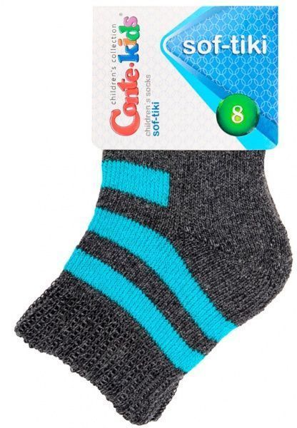 Носки детские Conte-Kids SOF-TIKI 210 7С-46СП р.10 темно-серый-бирюзовый 