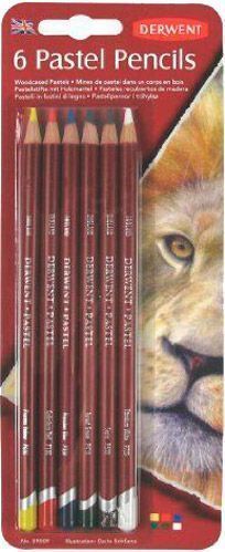 Олівець пастельний Pastel 6 кольорів в блістері Derwent