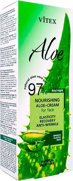 Крем для обличчя день-ніч Вітэкс КРЕМ Поживний для обличчя ALOE 97%, Відновлення пружності. Захист від зморшок 50 мл
