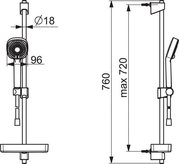 Душевой гарнитур Oras Apollo Style 554 