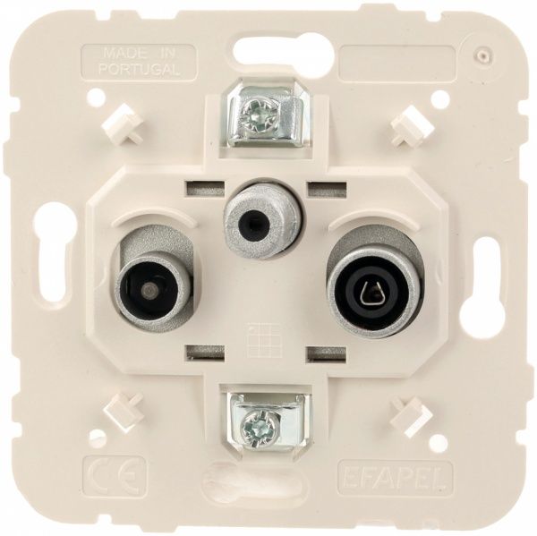 Розетка TV+R+SAT кінцева Efapel Logus білий