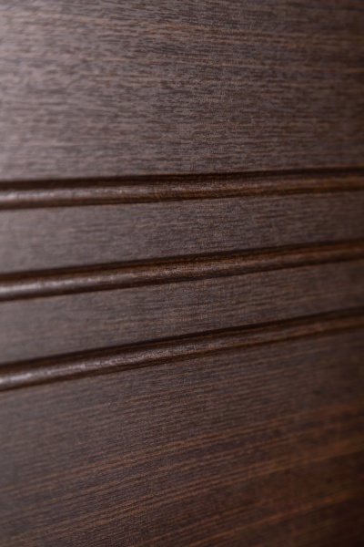 Дверь входная Revolut Doors В-413 модель 163 венге горизонт темный / дуб пломбир горизонт 2040x940 мм правая