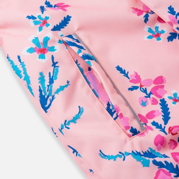 Костюм зимовий для дівчаток Lassie Raiku зріст 128 світло-рожевий із принтом 7100022A 