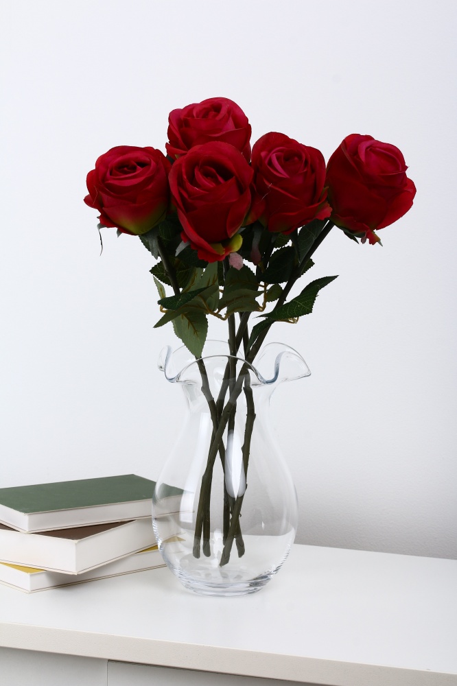 Ваза стеклянная Wrzesniak Glassworks Flower 25 см прозрачная 17-8698B