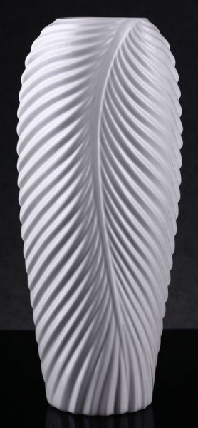 Ваза керамическая Feather 19х14,8х442,7 см, белая