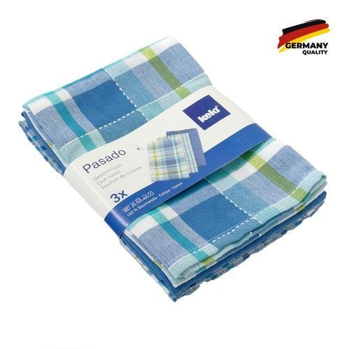 Набір рушників кухонних Pasado 65х45 блакитний 3 шт. 45x65 см Kela блакитний 