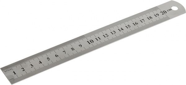 Линейка металлическая 20 см E81389 Economix