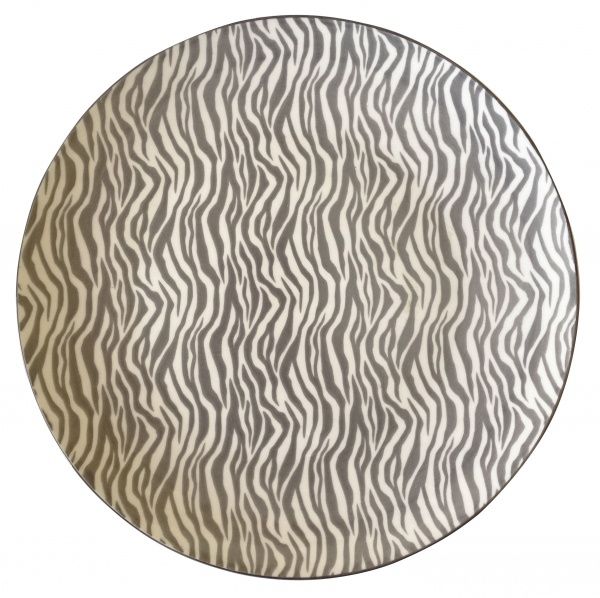 Тарілка обідня VT-P-1260G Сірі листя 260 мм Vittora