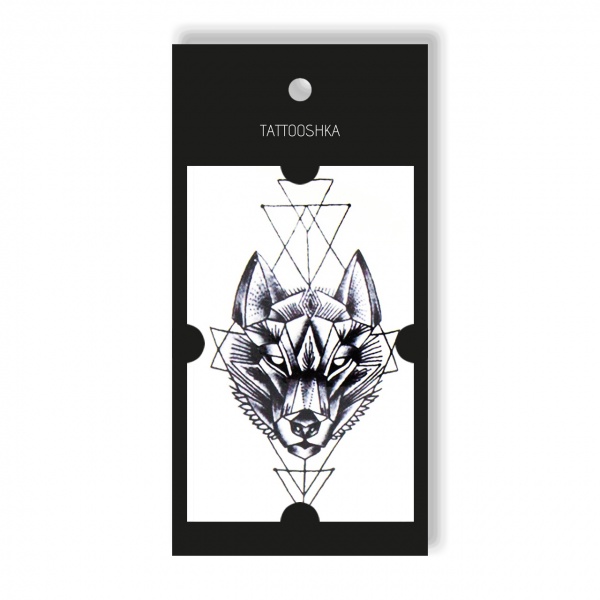 Тату тимчасове TATOOSHKA Вовк геометрія