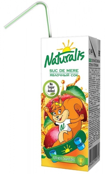 Сок Naturalis яблочный 0,2л (4840022000703) 