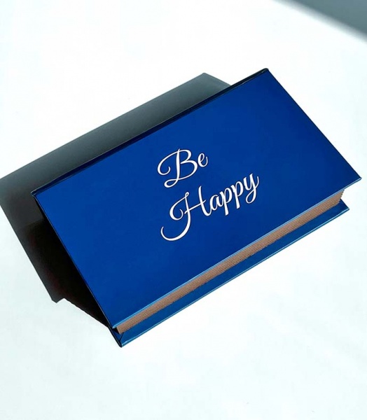 Скринька-книга для денег Be happy 19,8x12 см синяя CooverBox