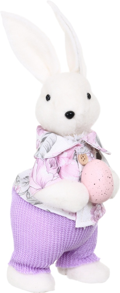 Декорация пасхальная Кролик прованс бело-фиолетовый в ассортименте