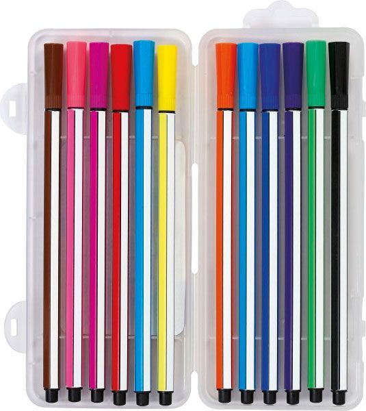 Фломастеры шестигранные 12 шт. Astra