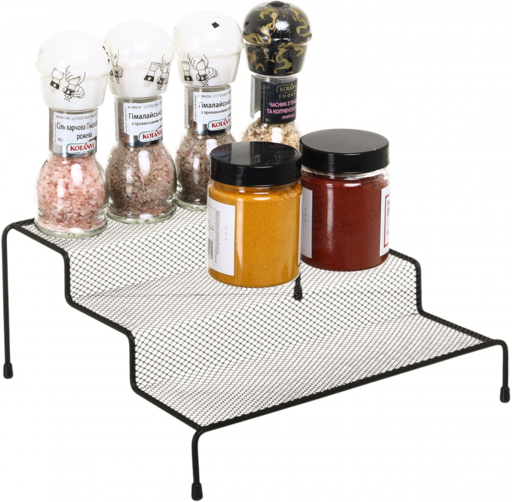 Полиця Flamberg Premium для спецій Fernie 26.5х24х12 см чорний DS15117BK