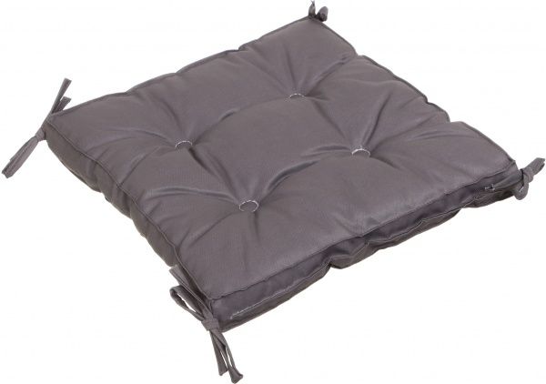 Подушка на стул 40х40 см серая LovSun
