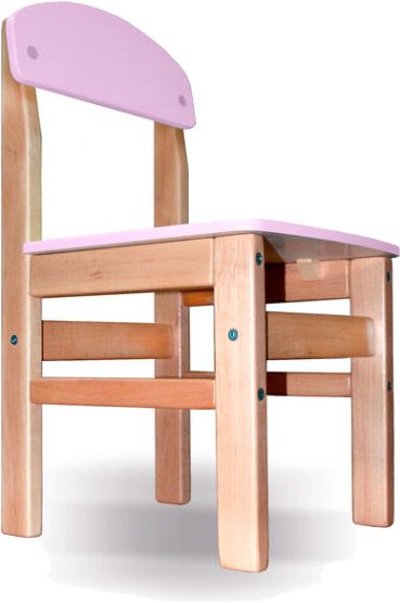 Стульчик для детей Yuliana Woody лак с розовой сидушкой 12003121