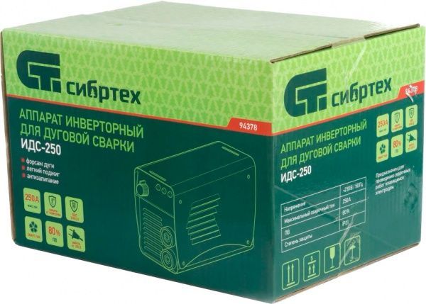 Инвертор сварочный СИБРТЕХ ИДС-250