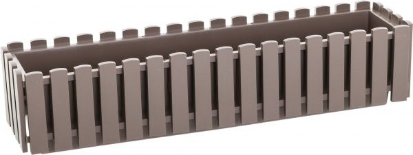 Ящик балконный Plastkon Fency прямоугольный 10,5л коричневый 
