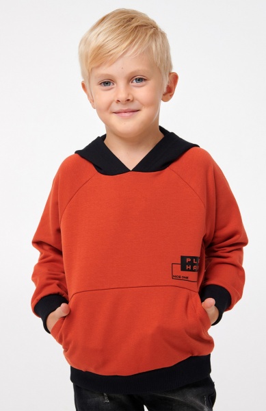 Толстовка для хлопчика Smil р.128 цегляний 116547 