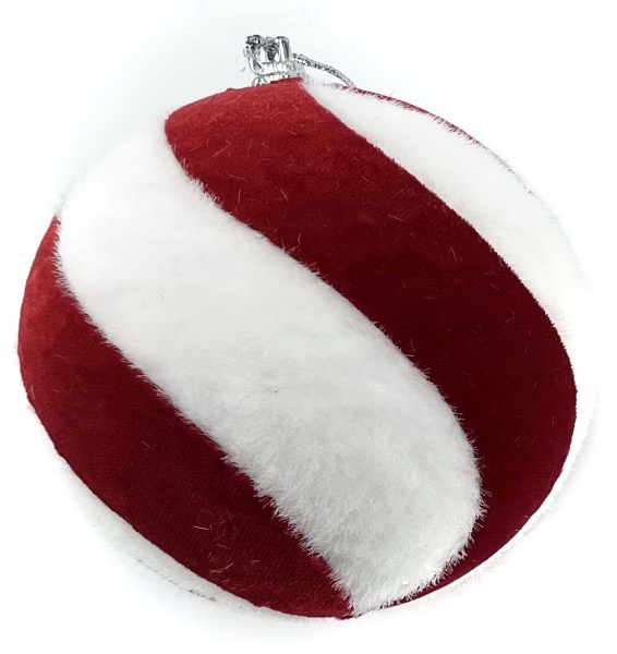 Куля пінопластова завиток d 100 мм червоний із білим SDA2215110WR