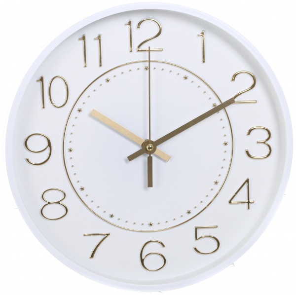 Часы настенные Optimal бело-золотой 30х30х4 см