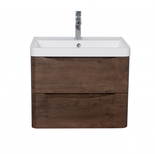 Тумба подвесная Aqua Rodos Vista каштан с умывальником Ваr 60 см