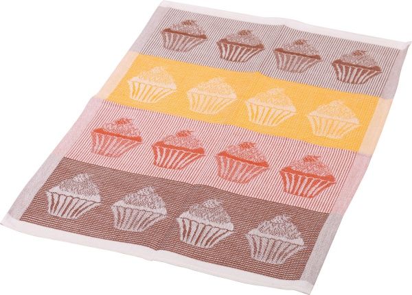 Полотенце кексы 49x70 см Білоруський льон коричневый 