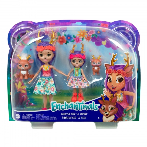 Игровой набор Enchantimals Олениха Дениса с младшей сестричкой