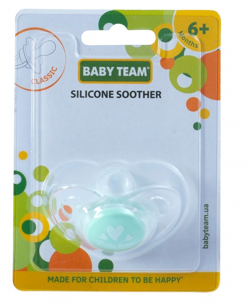 Пустушка Baby Team силіконова класична 3104