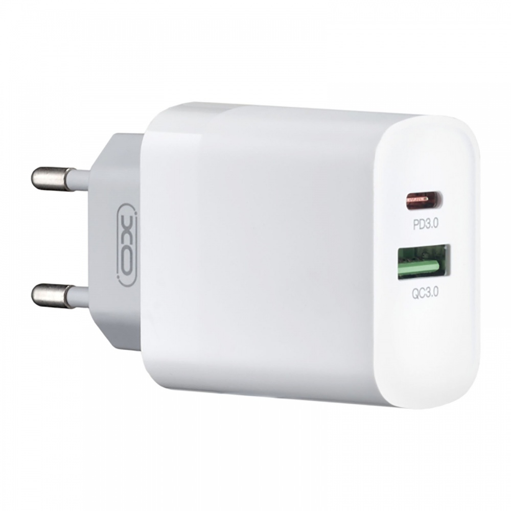 Сетевое зарядное устройство Xo L64 USB-A, USB-C 18W White (L64.white)