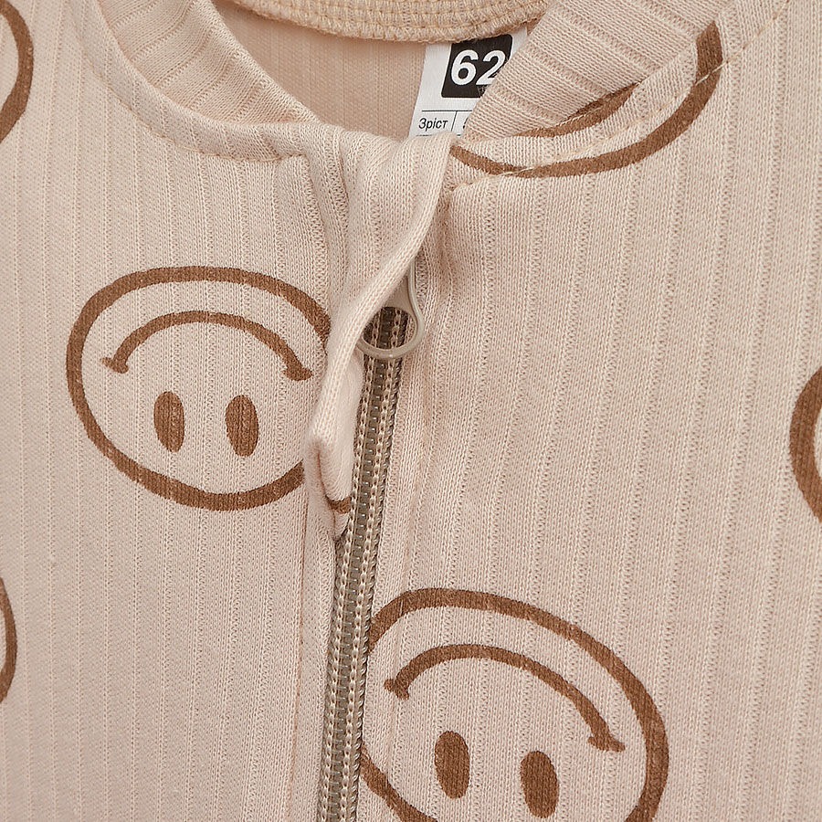 Комбинезон для мальчика Blanka Смайлик р.74 бежевый 110710