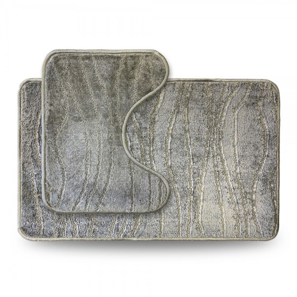 Набор ковриков Dariana Econom 50x80+50x40 с вырезом серебряный