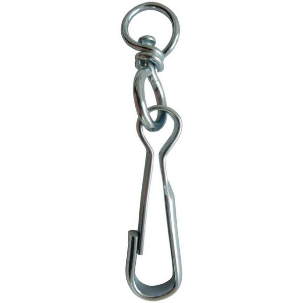 Карабин пружинный с вертлюгом 100 мм