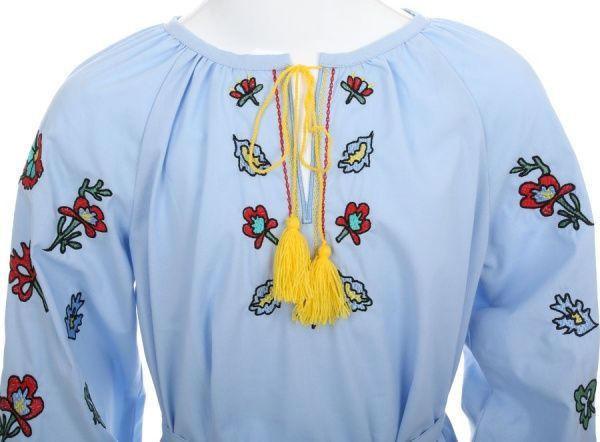 Платье Эдельвика 128 голубой 167-19/00 