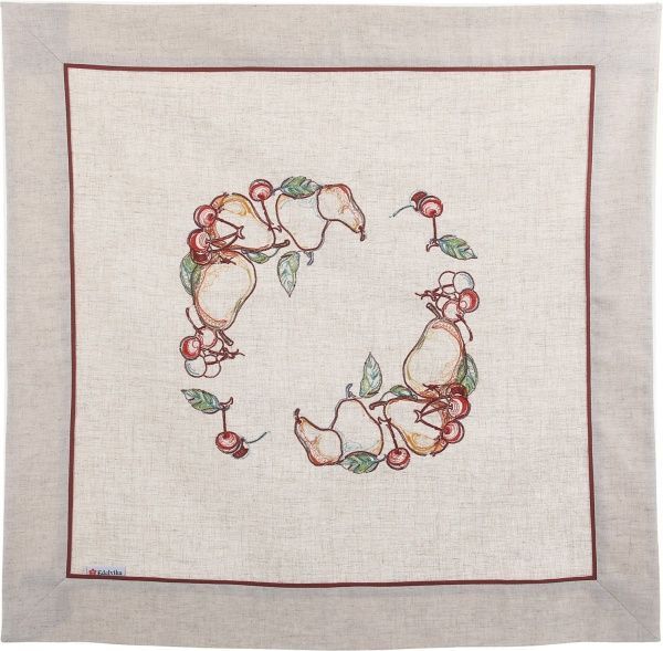 Скатерть «Фрукты» 407-17/00 70x70 см льняной Эдельвика 