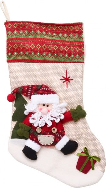 Декорація новорічна Чобіток різдвяний 50 см в асортименті EPI-W22-15A2521 W22-2371 W22-2