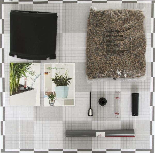 Вазон пластиковый Lechuza Classico Premium LS 35 круглый 39,1л кофейный (16061) 