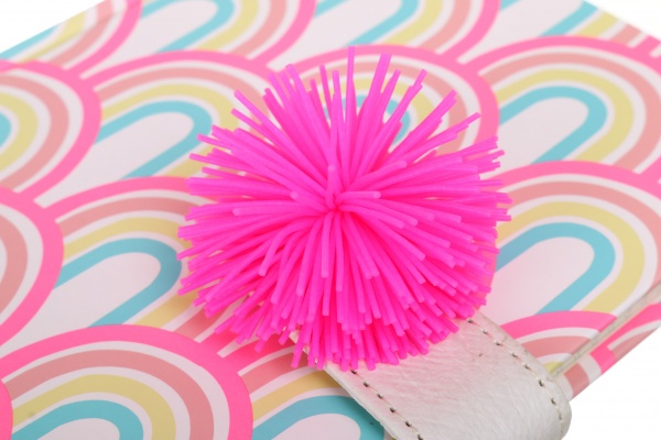 Книга для записей Rainbow с силиконовым помпоном А5