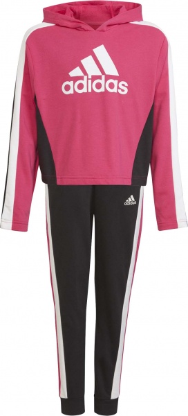 Спортивний костюм Adidas G HOODEDCROP TS GT6907 р. 164 чорний