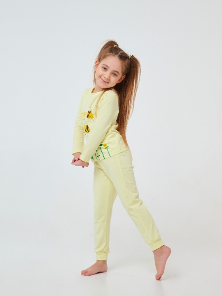 Піжама дитяча для дівчаток Smil 104521 р.116 жовто-салатовий 
