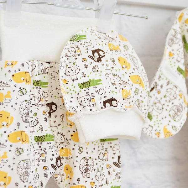 Комплект для новонароджених Blanka Тваринки бежевий р.62 12895 