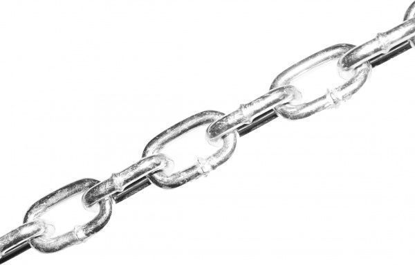 Цепь короткозвеньевая 6 мм 1 м оцинкованная DIN 5685 A