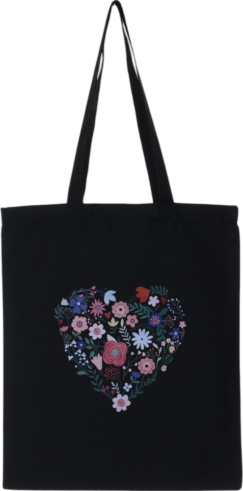 Екосумка Сердце 420х350 (600) чорний