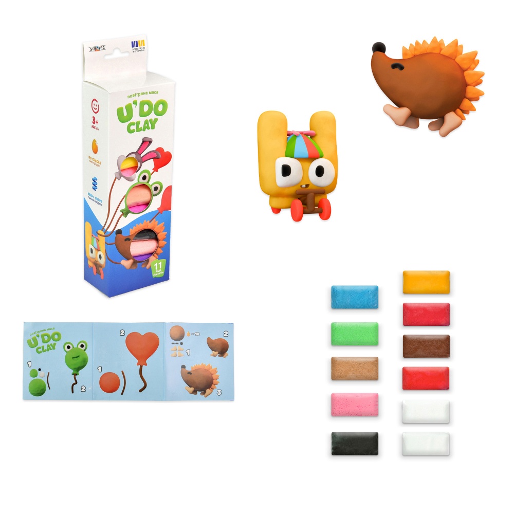 Масса для лепки Strateg U'DO Clay 11 шт. 30842