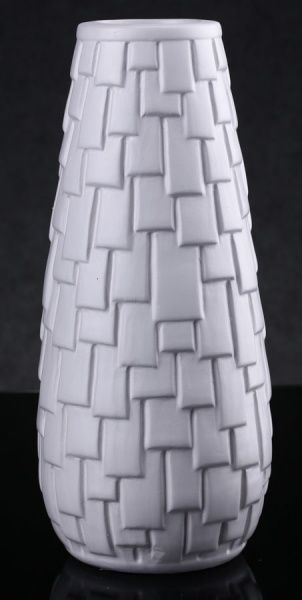 Ваза керамічна Roof 11,2х25 см, біла