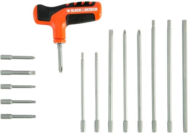 Отвертка со сменными насадками Black+Decker BDHT0-71627
