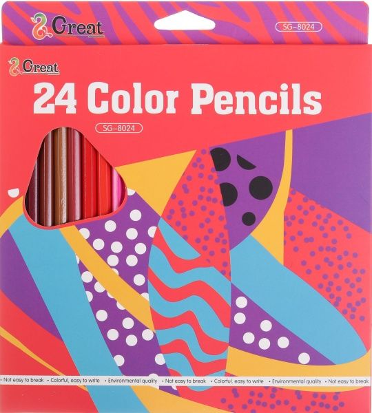 Олівці кольорові Abstraction червоний 24 шт.